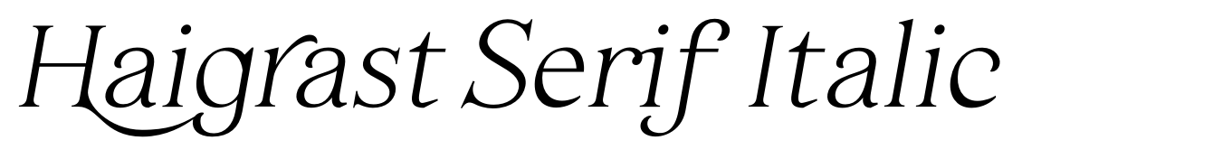 Haigrast Serif Italic